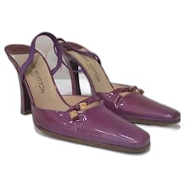 Décolleté Slingback Louis Vuitton Viola in Pelle Vernice