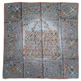 Hermès Foulard 90 Magic Kelly in seta arancione