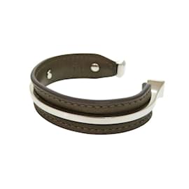 Bracelet Hermès en brun et argent