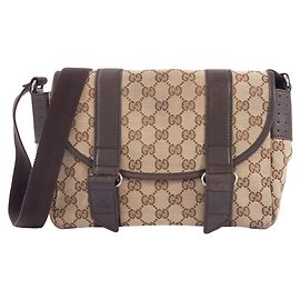 Bolsa de Ombro Gucci GG Canvas
