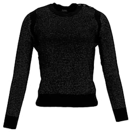 Schwarzer Merinowollpullover mit glitzernden Knöpfen A.P.C. - Apc