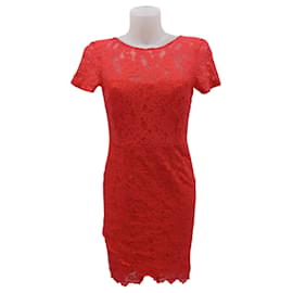 Autre Marque Vestido rojo calado Talla .36 1.2.3