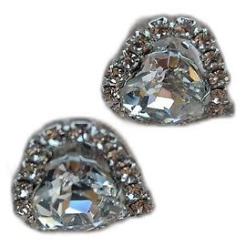 Orecchini Christopher Kane a cuore con strass Swarovski argento