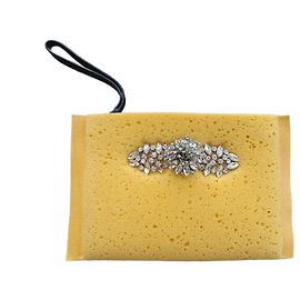 Clutch Christopher Kane Amarilla con Strass Swarovski