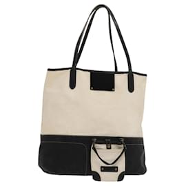 BURBERRY Tote Bag aus Canvas in Weiß Auth ti3062