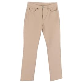 Jeans de pierna recta Escada en denim de algodón beige