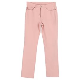 Jeans de pierna recta Escada en denim de algodón rosa