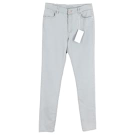 Jeans de pierna recta Escada en denim de algodón gris claro