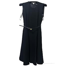 Schwarzes ärmelloses Kleid von Versace
