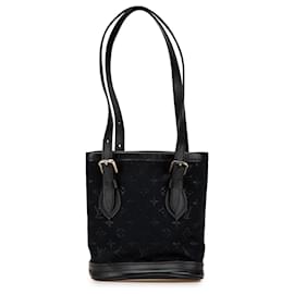 Secchiello Mini Satin Nero Monogramma Louis Vuitton