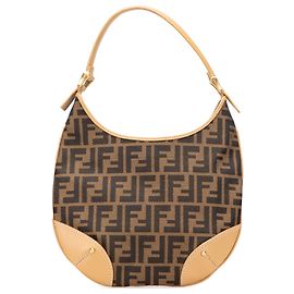 Fendi Braune Zucca Canvas Hobo