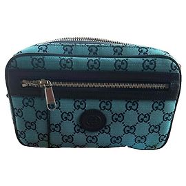 Marsupio Gucci blu navy in cotone