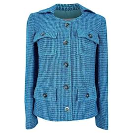 Chanel Chaqueta de tweed Lesage Riviera Sky 2023 36 FR
