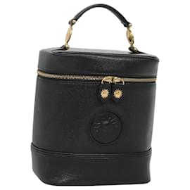 VERSACE Vanity Bag aus schwarzem Leder mit Gold Auth bs26703 - Versace