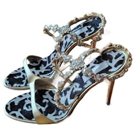 Vicini LEDER-SANDALEN MIT SWAROVSKI.