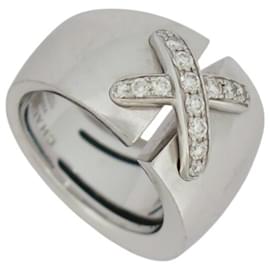 ANILLO CHAUMET LIENS CROISES GM T56 ASIMÉTRICO EN ORO BLANCO DIAMANTES 0.45CT - Chaumet