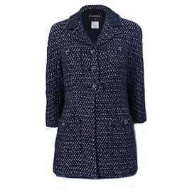 Chanel 12K$ Paris / Monaco bestickte schwarze Tweedjacke