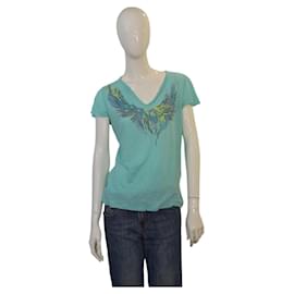 T-shirt en lin bleu Zadig & Voltaire Tunisien MC Wings S