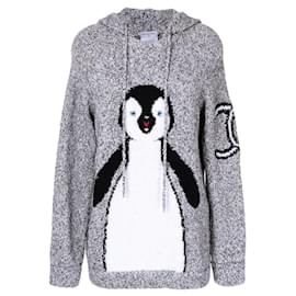 Chanel Collectors Trophy Bouclé CC Sudadera con Capucha Pingüino 42 FR
