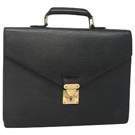 LOUIS VUITTON Epi Serviette Consigliere Borsa da Lavoro Nera M54422 LV Auth 118840