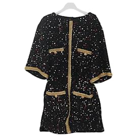 CHANEL Camicia One Piece Tweed Nero CC Auth 126348M - Chanel