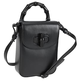 GUCCI Handtasche Leder 2-Wege Schwarz 702106 Auth 118849M