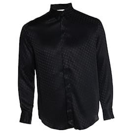 Céline, camisa de seda negra con lunares