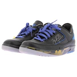 Sneakers "Jordan 2 Low rétro SP" noires et bleues - Off White