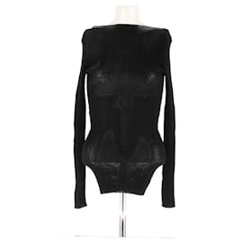 Autre Marque Top negro de mangas largas