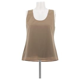 Autre Marque Top marrón sin mangas de lana