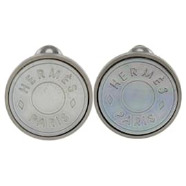 Hermès Boucles d'oreilles en métal vintage Hermes