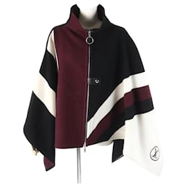 Poncho grafico LV in lana e seta Louis Vuitton