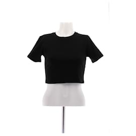 Crop top noir à manches courtes - Autre Marque