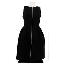 Vestido Alaïa de lana negro y marrón