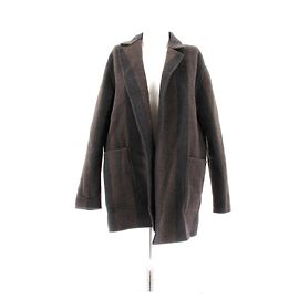 Loro Piana Manteau marron et marine en cachemire