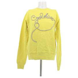 Golden Goose Gelbes Sweatshirt mit Stickereien