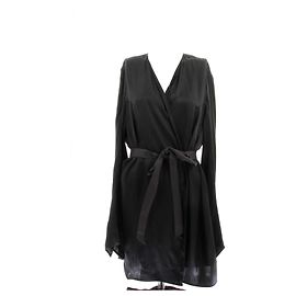 Rick Owens Kimono Larry Negro de Algodón