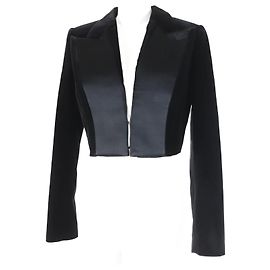 Giacca cropped in velluto Fendi nera 40 donne