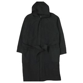 & Other Stories Cappotto in vestaglia con tasca a toppa Melton doppio ATON Air Nero