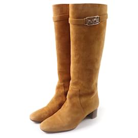 Hermès Stivali in pelle scamosciata al ginocchio Hermes 36