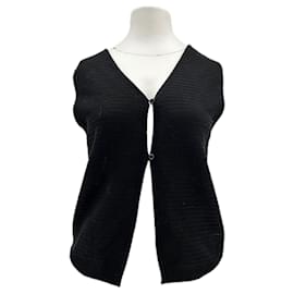 Autre Marque DUNST Ärmellose Strickjacke Schwarz Baumwolle S