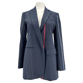 Blazer Sportmax blu navy con righe rosse e bianche