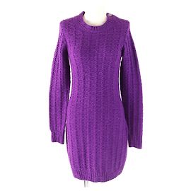 Chanel Strickkleid aus Wolle und Kaschmir lila 34