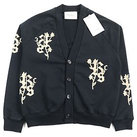 & Other Stories Fleece-Cardigan aus Baumwolle mit Blumenmuster schwarz beige L