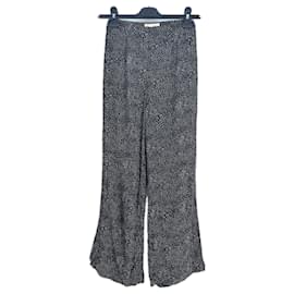 Pantalones Rouje Negros con Lunares de Viscosa