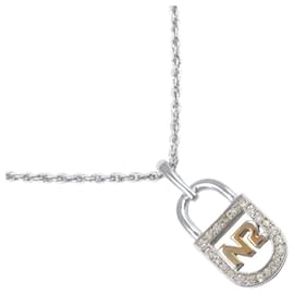 Nina Ricci Logo Silver Necklace - Autre Marque