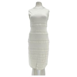 Alaïa Ärmelloses weißes Skaterkleid
