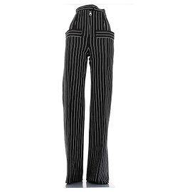 Pantalones Louis Vuitton negros con rayas blancas algodón talla 36