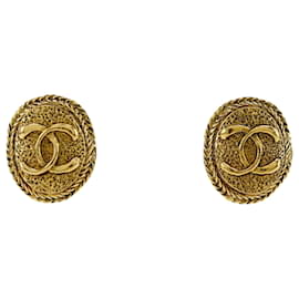 Orecchini vintage Chanel Coco Mark placcati in oro