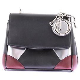 Mini borsa a mano nera e argento "Be Dior"
